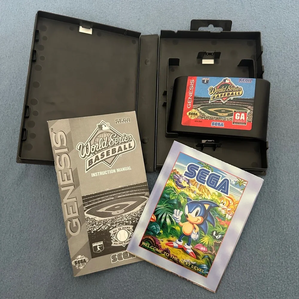 World Series Baseball Sega Genesis CIB Complete with Manual and Poster 1994